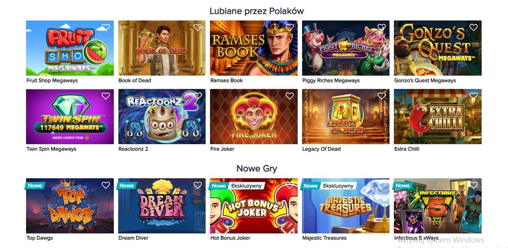 casinoeuro gry hazardowe oferta screenshot