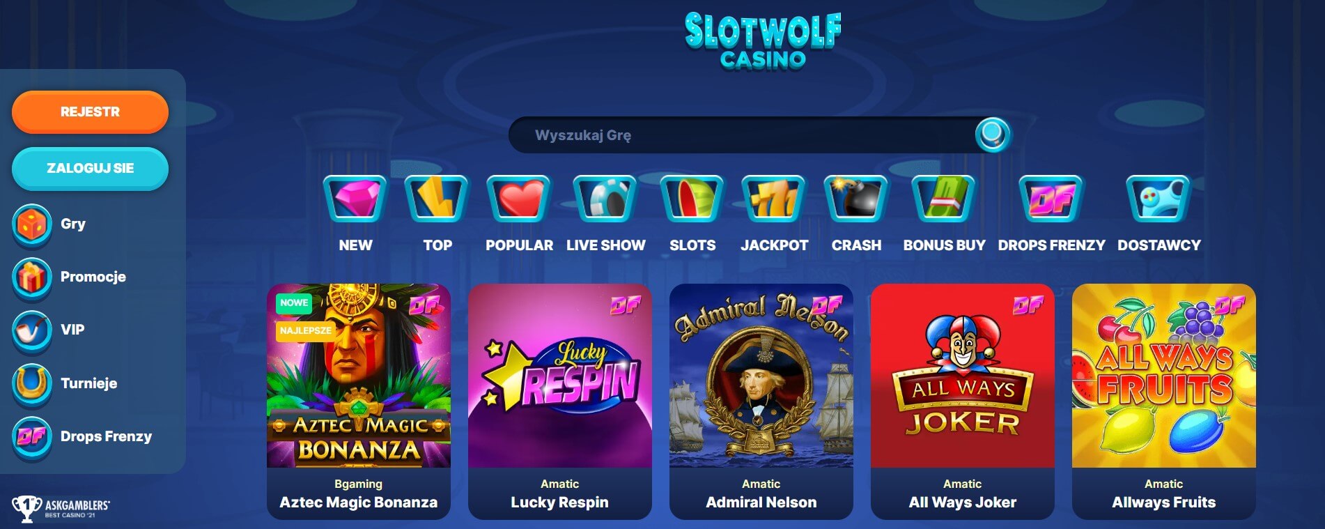Slotwolf Casino screenshot