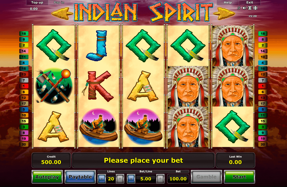 indian spirit novomatic automat online 
