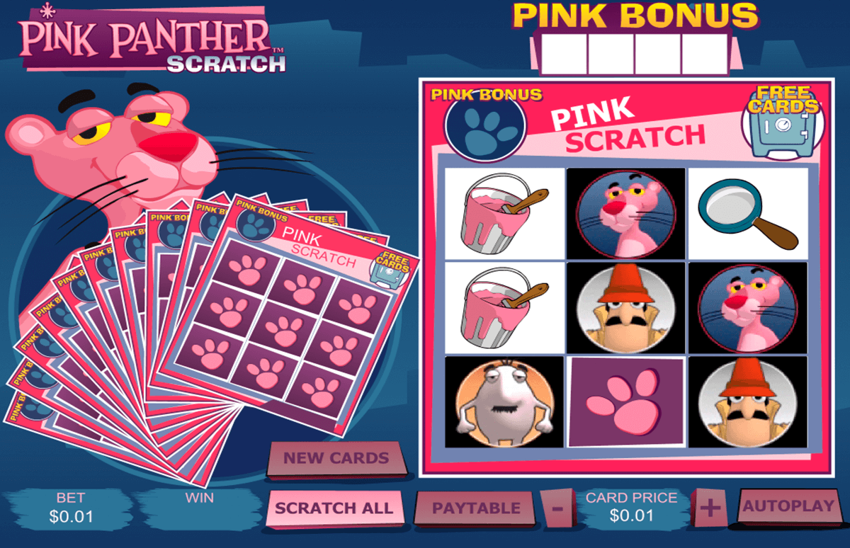 pink panther scratch playtech zdrapka online 